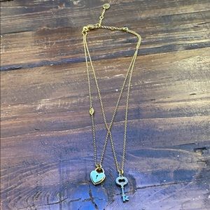 Juicy Couture Lock & Key Charm Necklace
